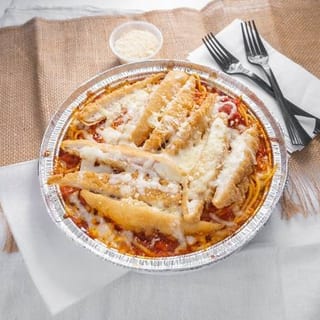 Spaghetti with chicken parmigiana